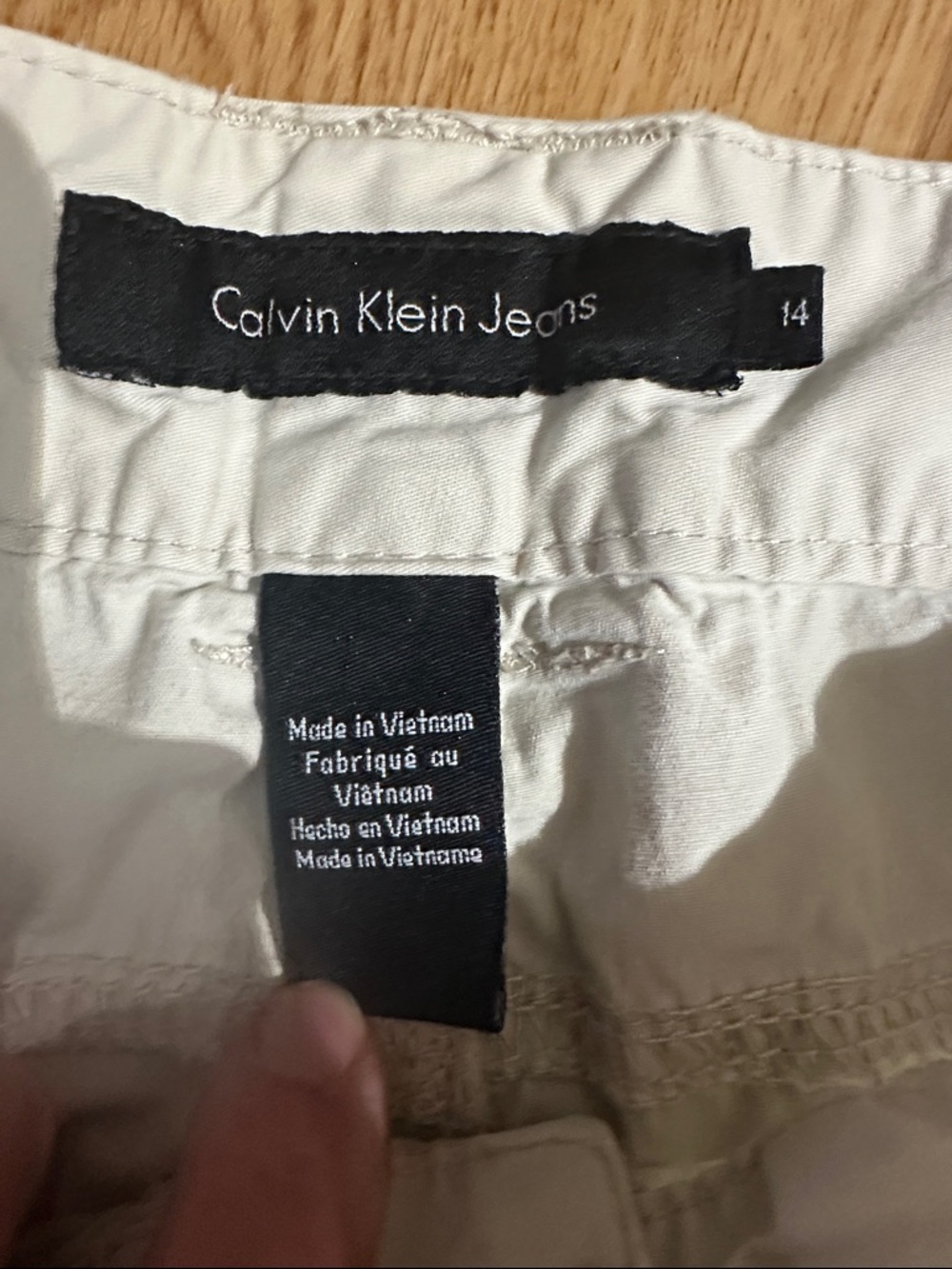 Calvin Klein Beige / Cream Shorts with Branded Waistband - Picture 2 of 8
